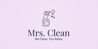 Mrs. Clean logo — a spray bottle with two sparkles above the wordmark